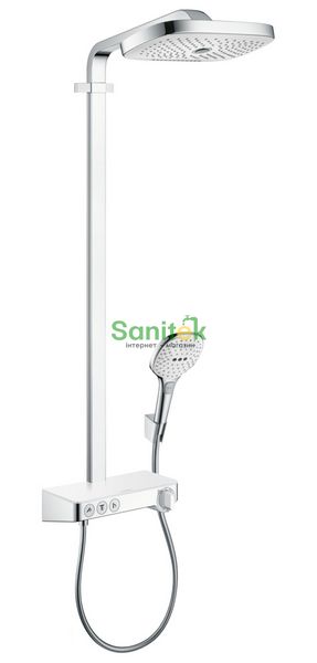 Душова система Hansgrohe Raindance Select E 300 3jet Showerpipe 27127400 з термостатом (білий/хром) 124861 фото