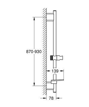 Душова штанга Grohe Rainshower SmartActive 22125KF0 (чорний фантомний) 711836 фото
