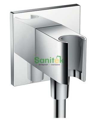 Підключення для душового шлангу Hansgrohe Fixfit Porter Square 26486000 з тримачем (хром) 129417 фото