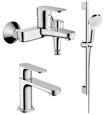 Набор смесителей для ванной комнаты Hansgrohe Rebris S 80 CoolStart 20233000 (72440000+72586000+26555400) хром 825419 фото
