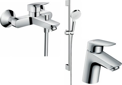 Набор смесителей для ванной комнаты Hansgrohe Logis 100 EcoSmart 20200009 (71400000+71078000+26534400) 386055 фото