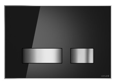 Смывная клавиша Cersanit Movi (S97-013) чёрное стекло 335149 фото