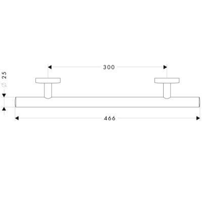 Поручень для ванной Hansgrohe Logis 40513820 (шлифованный никель) 140229 фото
