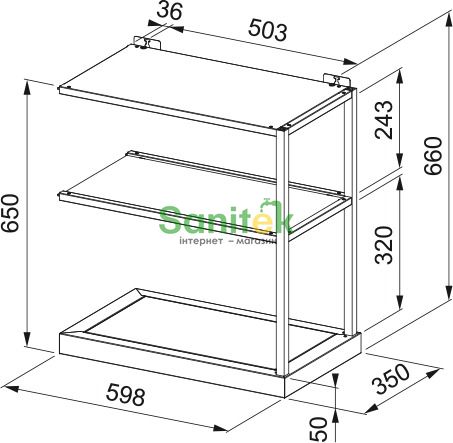 Полиця для витяжки Franke FMA Modular (112.0706.647) чорний матовий 872912 фото