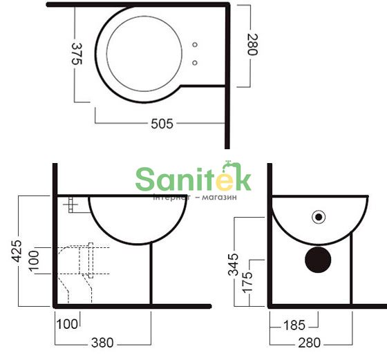 Унітаз підлоговий Hatria You&Me YXZ6 (YXZ601) кутовий 46401 фото