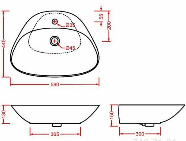 Умывальник ArtCeram Plettro 59x45 см PTL002 01;00 133966 фото