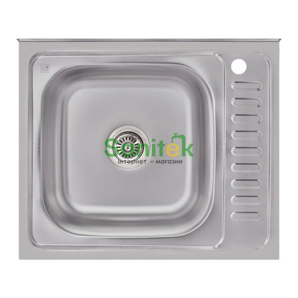 Кухонна мийка Lidz 6050-L Satin 0,6 мм (LIDZ6050L06SAT) накладна ліва 384983 фото