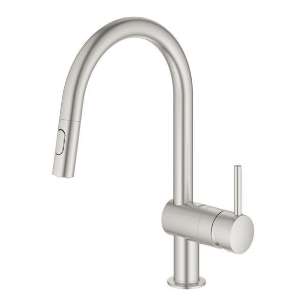 Змішувач для кухні Grohe Minta 32321DC2 з душем (нержавіюча сталь) 277238 фото