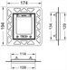 Рамка монтажна Tece Loop Urinal/Square Urinal в рівень зі стіною 9242649 хром глянець 164516 фото 3