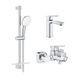 Набір змішувачів для ванної кімнати Grohe Cubeo UA125246M (1017550000+1018130000+27929003) 972585 фото 1