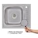 Кухонна мийка Lidz 6050-L Satin 0,6 мм (LIDZ6050L06SAT) накладна ліва 384983 фото 3