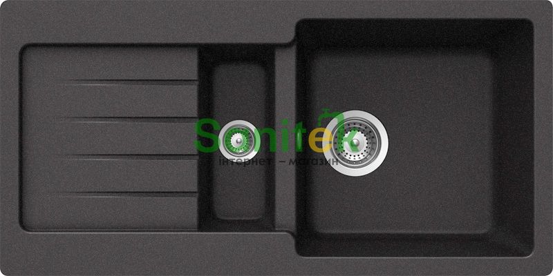 Гранітна мийка Schock Typos D-150 S Cristalite/Metal Onyx 10 (28076010) 144700 фото