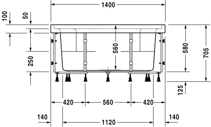 Ванна акрилова Duravit Blue Moon 140x140 (700143000000000) 132627 фото