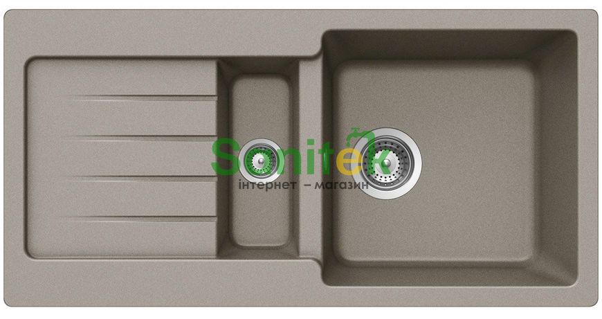 Гранітна мийка Schock Typos D-150 S Cristalite (42 beton) 144710 фото
