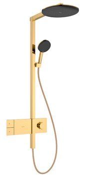 Душевая система Hansgrohe Raindance Alive S 300 1jet EcoSmart ShowerSelect Comfort 24583990 с термостатом (золото) 987189 фото