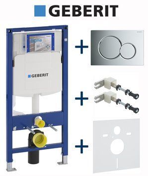 Инсталляция для унитаза Geberit Duofix Sigma 111.300.00.5 4в1 (клавиша Sigma 01 хром) 692907 фото