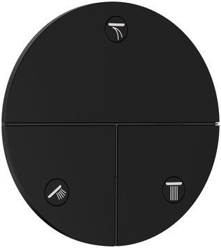 Переключающий вентиль Hansgrohe ShowerSelect Comfort S 15558670 на 3 потребителя (чёрный матовый) 694188 фото