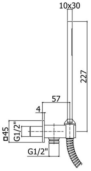 Душевой набор Paffoni Quadro ZDUP 095 NO (чёрный матовый) 313261 фото