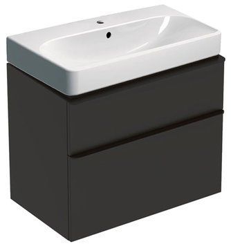 Тумба з умивальником Geberit Smyle Square 75 см (500.353.JK.1/500.249.01.1) лава матовий 538115 фото
