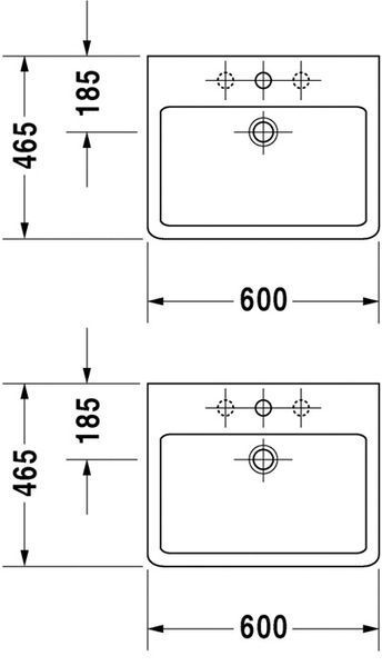 Умивальник Duravit Vero 60x47 см 0454600041 157393 фото