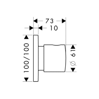 Переключающий вентиль Axor Citterio M 34920000 на 2 или 3 потребителя (хром) 66007 фото