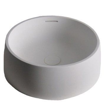 Умивальник Volle Solid Surface &Oslash; 42 см (13-40-468) матовий білий камінь 271364 фото