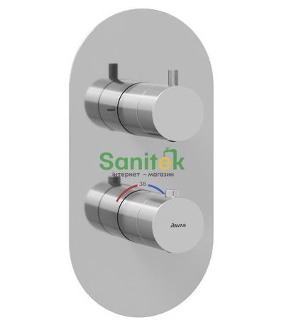 Змішувач для ванни и душа Ravak Espirit ES 063.00CR.O2.RB07C X070206 скрытого монтажа с термостатом (хром) 710804 фото