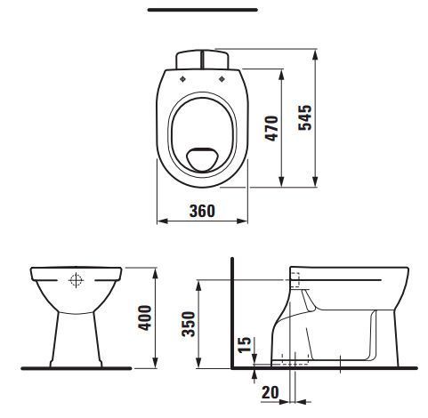 Унитаз напольный Laufen Pro H8219590000001 (вертикальный) 161318 фото