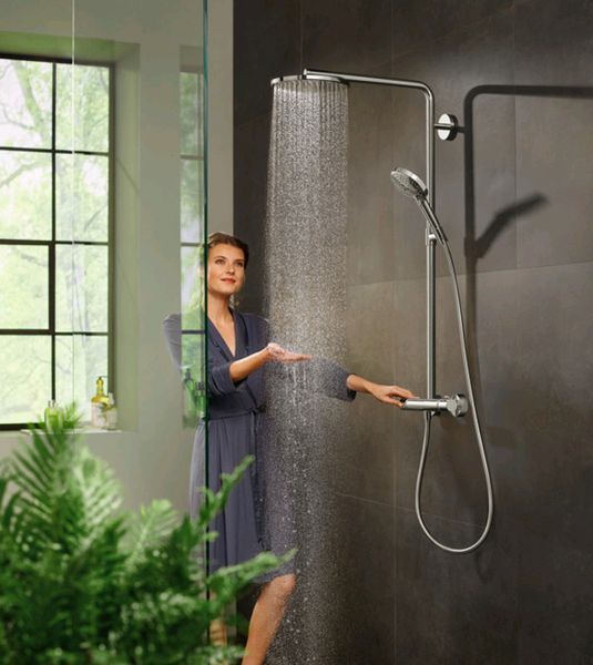Душевая система Hansgrohe Raindance Select S 240 мм 27633000 с термостатом (хром) 265118 фото