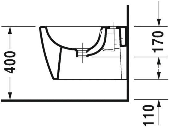 Биде подвесное Duravit ME by Starck Compact 2290150000 132583 фото