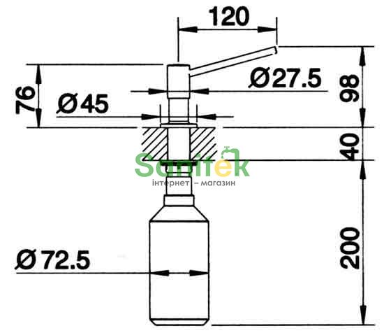 Дозатор для жидкого мыла Blanco Torre (512593) хром 144967 фото