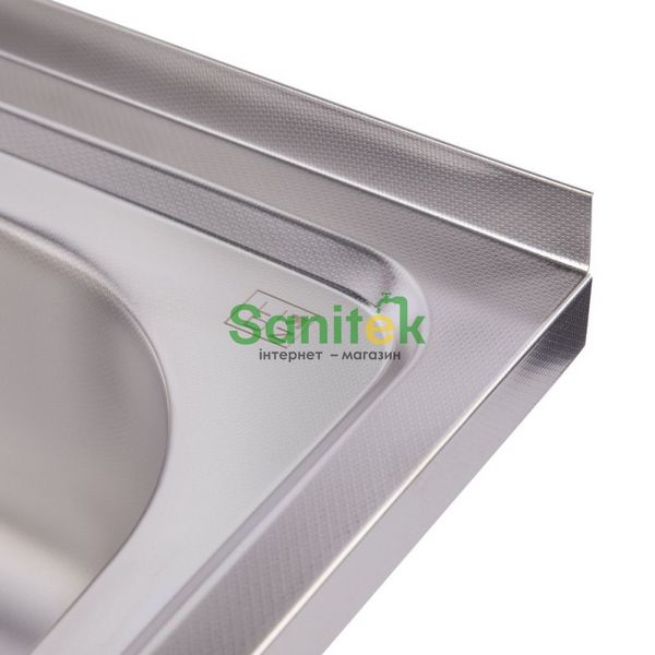 Кухонна мийка Lidz 6050-R Decor 0,6 мм (LIDZ6050R06DEC) накладна права 384984 фото
