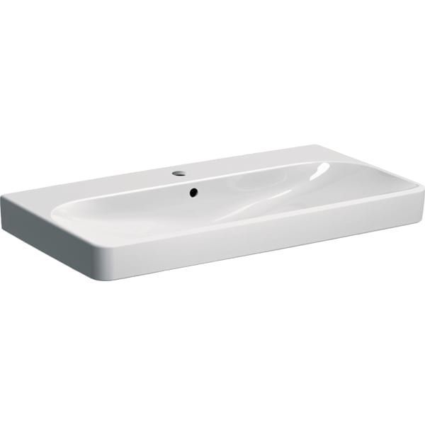Тумба с умывальником Nautilus Double 90 с умывальником Geberit Smyle Square 90 (серый полуматовый) 872066 фото