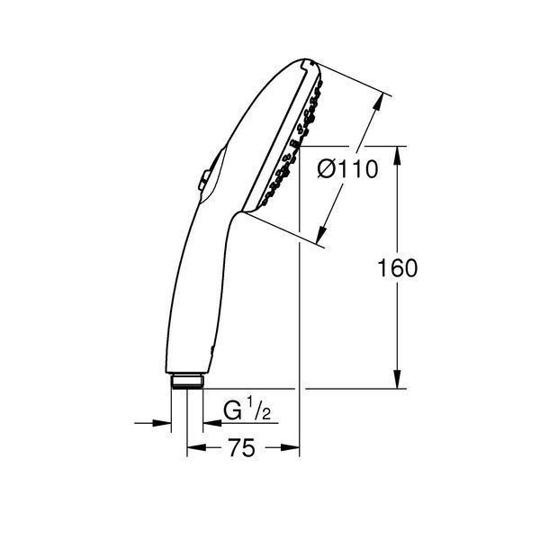 Душевая лейка Grohe QuickFix Vitalio Start 26031001 (3 режима) хром 869590 фото
