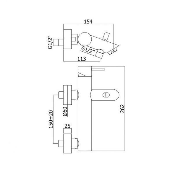 Змішувач для ванни Paffoni Light LIG023HGSP (золото матове) з акс. 498887 фото