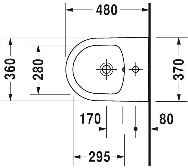 Биде подвесное Duravit ME by Starck Compact 2290150000 132583 фото