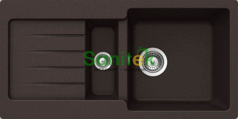 Гранітна мийка Schock Typos D-150 S Cristalite (63 mocha) 144701 фото