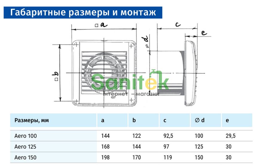 Вентилятор Blauberg Aero 125 SH 358686 фото