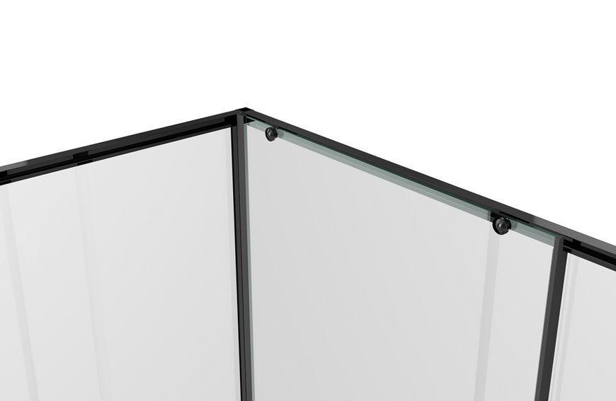Душевая кабина Eger A Lany 120x80 (599-550 Black) чёрный профиль/стекло прозрачное с поддоном 271419 фото