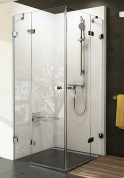 Душевая кабина Ravak Brilliant BSRV4-80x80+B SET хромированный крепеж/стекло Transparent 117337 фото