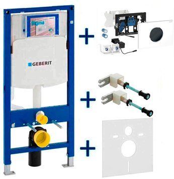 Инсталляция для унитаза Geberit Duofix Sigma 111.300.00.5 4в1 (клавиша Sigma 10 бесконтактная электронная батарея 3 В белый/хром) 693255 фото