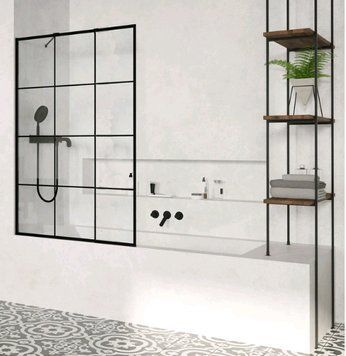 Шторка для ванни Radaway Modo New Black Factory PNJ 100 (10006100-54-55) чорний профіль/скло прозоре 280962 фото