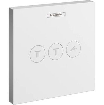 Переключающий вентиль Hansgrohe ShowerSelect 15764700 на 3 потребителя (белый матовый) 502223 фото