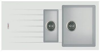 Гранітна мийка Fabiano Classic 100x50x15 Alpine White (8221.301.0519) 146620 фото