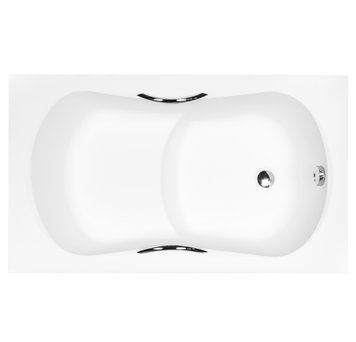 Ванна акриловая Besco Aria Rehab 120x70 (WAR-120-PA) без ножек с отверстиями под ручки 371266 фото