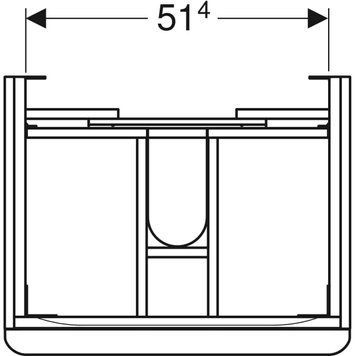 Тумба з умивальником Geberit Smyle Square 60 см (500.352.00.1/500.229.01.1) білий 538117 фото