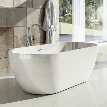 Ванна акрилова Ravak Freedom O 169x80 (XC00100032) окремостояча (кришка переливу та зливу: чорний) 667852 фото
