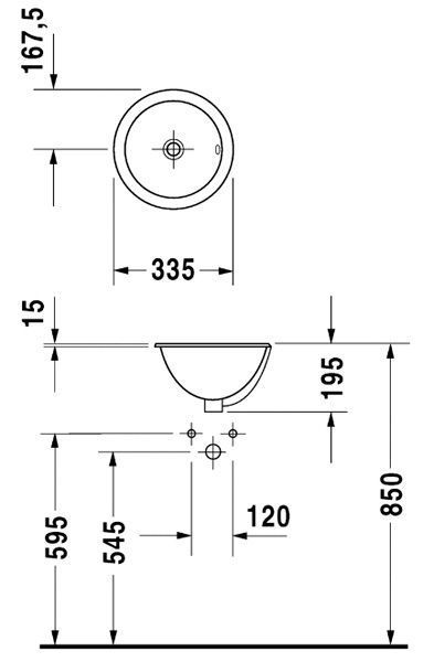 Умивальник Duravit Architec &Oslash; 33 см 0473340031 119164 фото