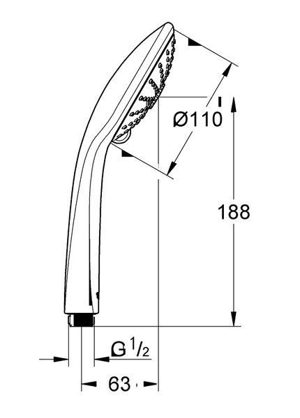 Душова лійка Grohe Euphoria 110 Massage 6,8л 26513000 261904 фото