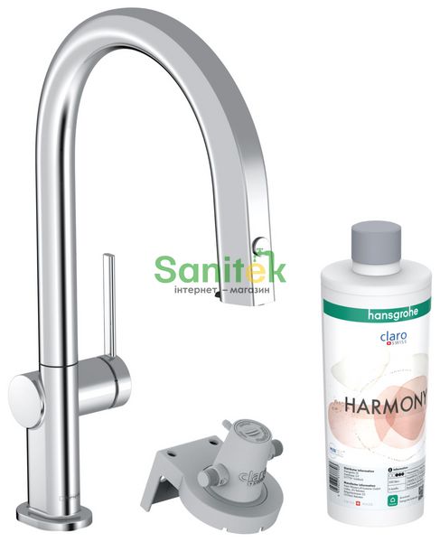 Змішувач для кухні Hansgrohe Aqittura M91 FilterSystem 210 76801000 з душем та підключенням питної води (хром) 540746 фото